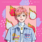 插画作品|水果少年同盟-古田路9号-品牌创意/版权保护平台