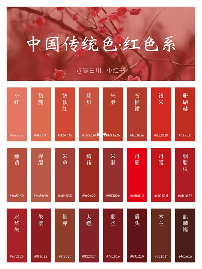 中国传统色｜最美中国红！红色系-花瓣网