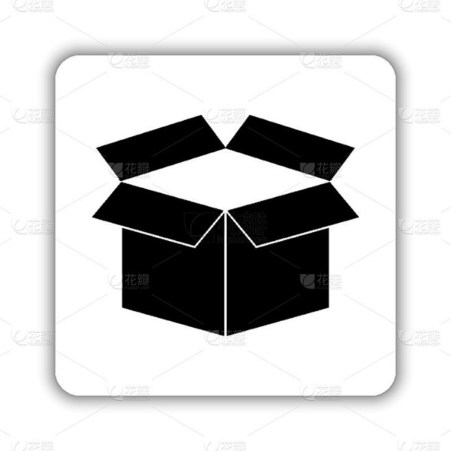 盒子-黑色矢量图标