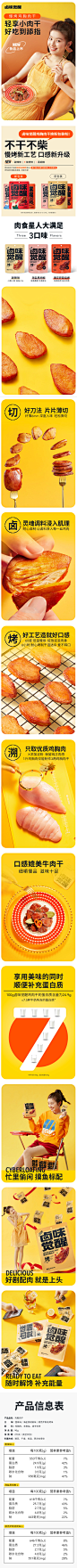 【卤味觉醒卤味觉醒-鸡胸肉干甜辣味90g_3袋装】卤味觉醒-鸡胸肉干甜辣味90g_3袋装过年年货零食