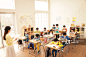 Asian kids in classroom during class_创意图片