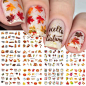 Amazon.com: Fall Nail Art Stickers, Autumn Nail Art Water Decals Transfer Nail Supplies Maple Leaves Turkey Pumpkin Design Sticker for Women Acrylic Nail Maple Leaf Thanksgiving Decorations 12 PCS (Fall B) : Beauty & Personal Care