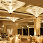 酒店大堂会所宴会厅不锈钢水晶吸顶灯定制各种异型大小灯饰灯具