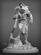 Turtle Barbarian, Jesse Sandifer : Created for the Warriors Autodesk Mudbox Challenge on the website (formerly-known-as) cghub.com and won second place. Excellence award in Expose' IX. Finished up in ZBrush for 3D Print