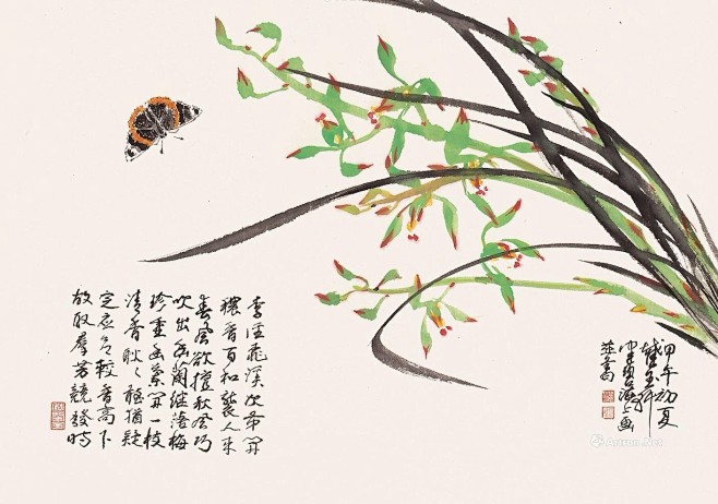 "· 郑燮《题画兰》---(图:陈佩秋)