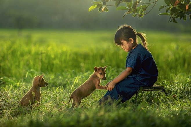 Young girl playing  ...