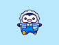 Penguin adorable animal bird cartoon character chibi clothing cute illustration jacket kawaii kids lovely mascot penguin retail running snowsuit toddlers winter