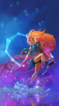 Zoe, aspect of twilight, Elena Bespalova : My illustrations for the new League of Legends champion Zoe.