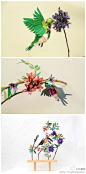 【手工分享】来自艺术家Diana Beltran Herrera的剪纸作品，令人惊艳的剪纸小鸟~（图源自网络）