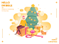 hello  dribbble light debut warm festival gift christmas