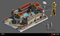 building design for War Eternal, Dawnpu at Art vision studio : 异象工作室的小伙伴给龙腾简合 游戏 War Eternal 设计一套罗马混合机械的一套建筑。