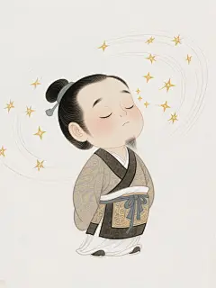 工笔画q版小人