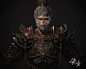 Monkey, 王 琛 : Hello, everyone. It's my honor to bring you the character display of the game black Myth: Wukong. This is a character that players can control, not the final version. As you can see, I have made two versions of face, one close to human, the 