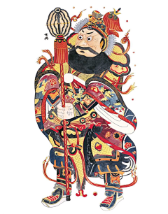 张丽桐桐采集到财神门神