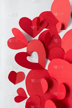 情人节卡,红色,纸,动物心脏,手艺,组物体,垂直画幅,贺卡,艺术,折叠的