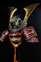 Japanese Samurai Kabuto Helmet -dragon red helmet with a mask-