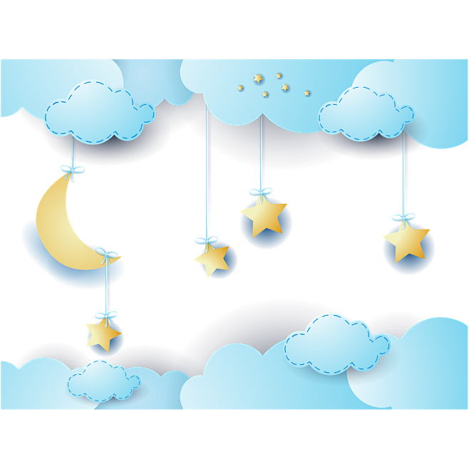 卡通可爱 星星月亮 PNG素材
