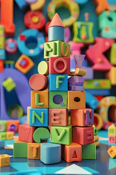 卡通风格大颗粒积木