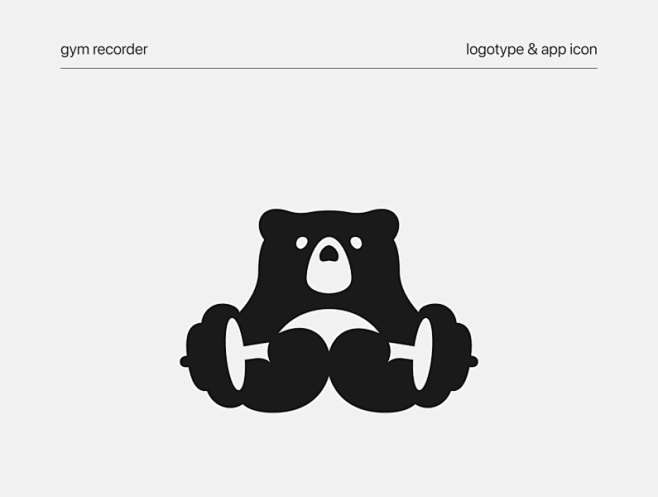 举重熊logo图形设计-字体传奇网（ZI...
