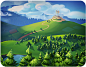 Stolen Kingdom  game : Stolen Kingdom is located between the hills and the forests and on the mountain slopes ...I painted layer by layer to create a parallax image