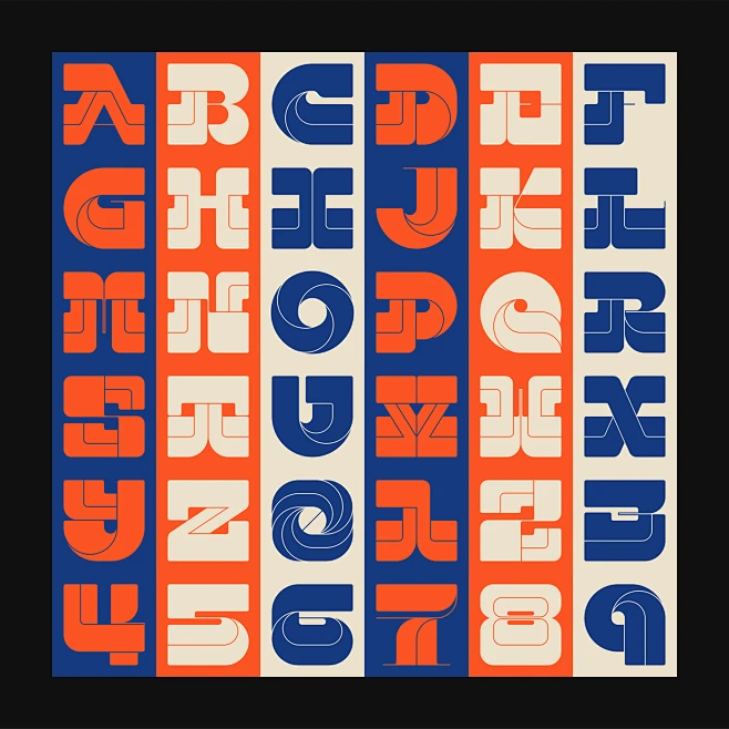 compact display font geometric impact minimal modular Retro Typeface 36 ...