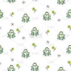 婴儿,可爱的,蛙,四方连续纹样,公主,白色,绿色,纺织品,式样,华丽的