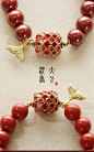 大鱼海棠设计 本命年中国红朱砂手串 高含量 避邪保平安 精致礼物-淘宝网