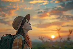 热爱旅行人物摄影素材