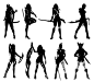 Female silhouettes by DanielMLAlvares on deviantART