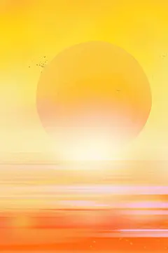 AI数字艺术意境落日余晖重阳节背景图