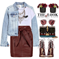 #burgundy #DenimStyle #fur