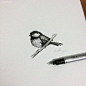 Thiago Bianchini 简约可爱的手绘插画 黑白插画 黑白 萌 涂鸦 极简主义 手绘 可爱 动物插画 动物