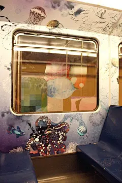 阿姆斯特丹地铁车厢创意插画艺术#采集大赛#