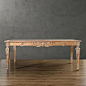 奇居良品 法式新古典进口实木家具 长方形手工雕花大餐桌西餐桌子-淘宝网