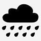 雨天气水图标_88ICON https://88icon.com 雨 天气 水 阵雨 降水 阴天 预报 云 潮湿