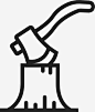 原木切割户外剪影图标图标_88ICON https://88icon.com 原木切割 户外剪影图标