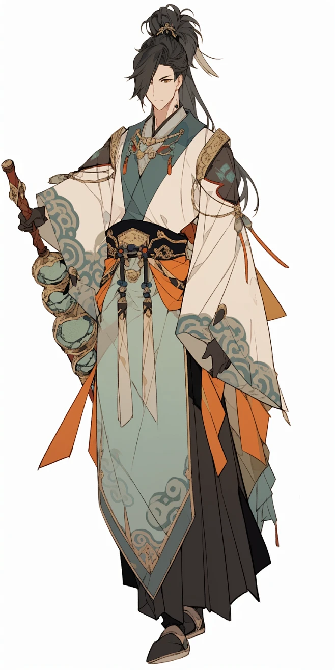 AI武侠游戏角色设定素材 国风人物服装插画设计参考 影视概念设计-淘宝网-花瓣网