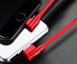 SATISFIED鑫盾苹果iPhone数据线，直角弯头，尼龙编织线材