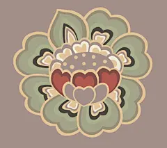 
敦煌图案莫高窟
盛唐生活方式

百花争相开放
百花草纹-佛头光、背光
百花顾名思义上百种花争相开放。常常以牡丹为主，菊花、茶花、兰花、月季花、荷花、百合花、牵牛花环绕
南壁龛内所绘佛头光、背光，皆为百花草纹。花、叶均以平面叶纹组合，没有缠枝。头光内绘八瓣大莲花，绿色莲蓬外绘一周花蕊。莲花外环百花草纹，中有多叶瓣葵形花、松果形花等多种类型，叶子多裂。纹样左右对称，但又形态多姿，色彩鲜艳如初。
#敦煌壁画#敦煌#一梦入敦煌#敦煌莫高窟# 敦煌传统#传统文化#中国传统文化#图案# 图案设计#百花草纹
