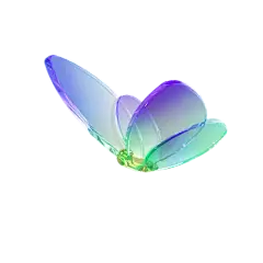 @佑佑佑小溪 采集 情人节素材 女性化 38节 女神节 PNG免抠 玻璃蝴蝶