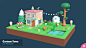 Cartoon Town - Low Poly Assets by ricimi : Cartoon Town is a customizable, mobile-friendly low-poly asset containing many elements that can be used to create a town with a nice cartoon style. 

Tileable floor and roads. Demo scenes and animations included