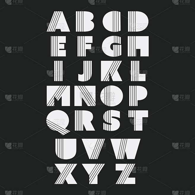 黑白粗体字体设计