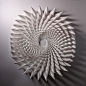 Spiked Sculptures by Matthew Shlian Create Angular Geometry from Folded Paper : Paper engineer Matthew Shlian (previously here and here) combines intricate geometric tessellations with exact folds and creases to form bas-relief sculptures. Shlian has been