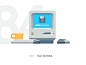 iMac now vs then branding website coffee cloud modern ux illustration icon app apple imac