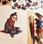 特别想临摹的一组水彩作品
作者：iraville.ins   via  若木木_zoe