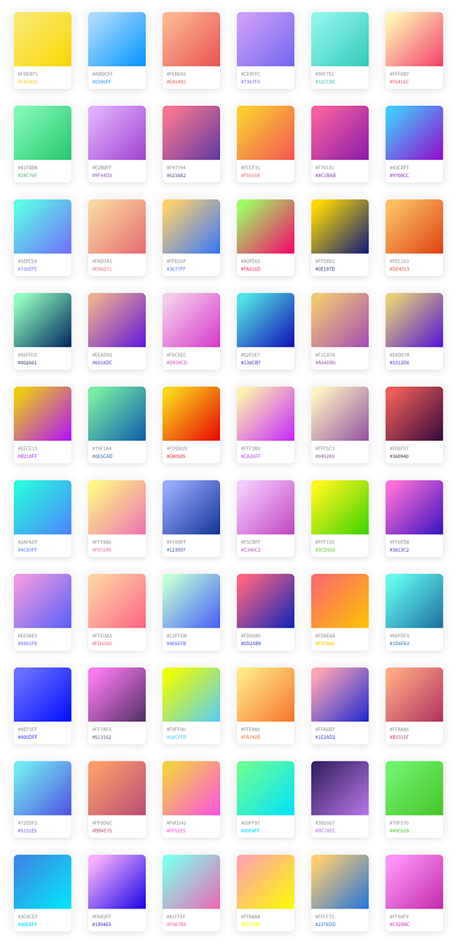 Coolhue coolest gradient hues and swatches by uvdesk