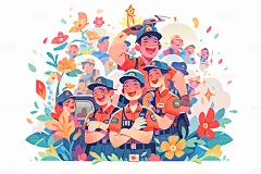 劳动人民各行各业五一节人物肖像
