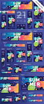 Stand out of the crowd with a perfect banners pack. Big set of banners ¨C 21 various forms and sizes to improve the look of your we