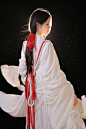 神明少女汉服影楼写真主题摄影服装白色棉麻有香如故直裾古风汉服-淘宝网