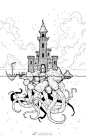【绘画素材集】分享一组场景设计草图，from pins
#灵感的诞生# #素材分享# ​​​​
